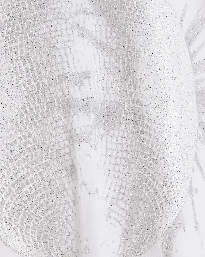 White Disco Ball Graphic T-Shirt