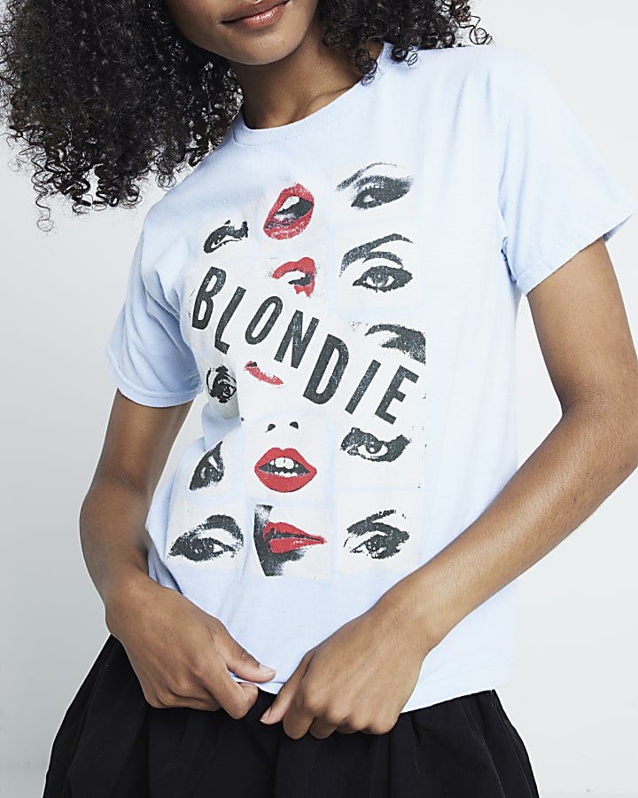 Blue Blondie graphic t-shirt