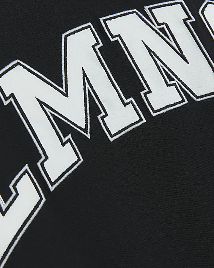 Black graphic t-shirt midi dress