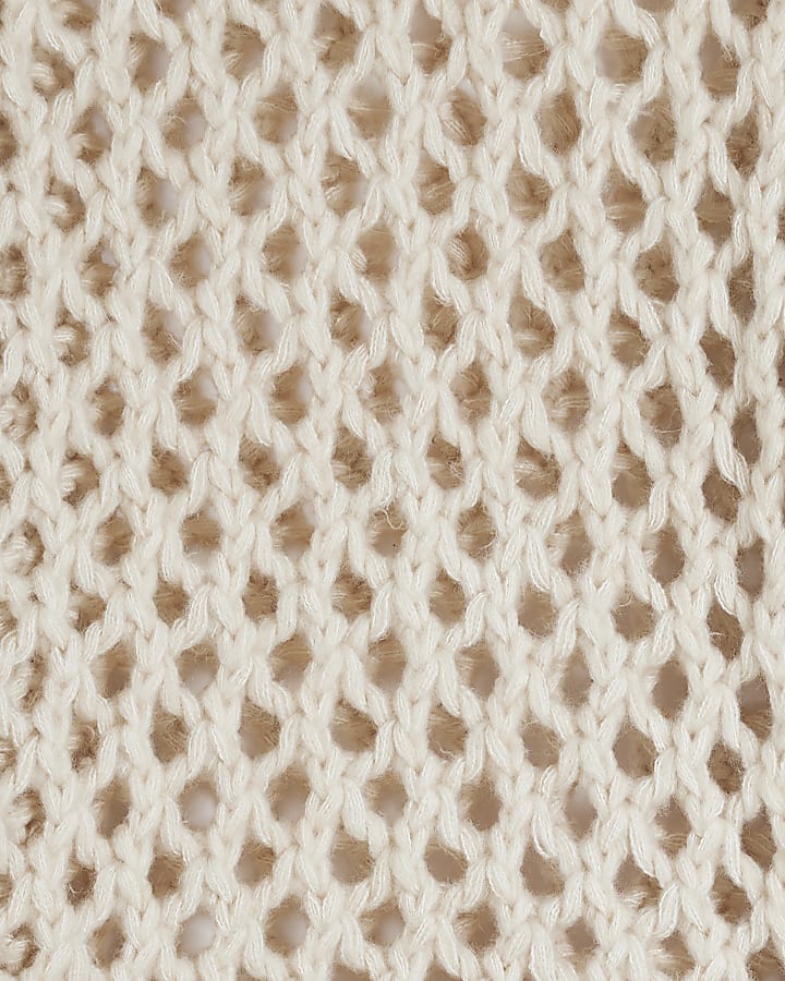 Cream Cable Knit Hole Jumper