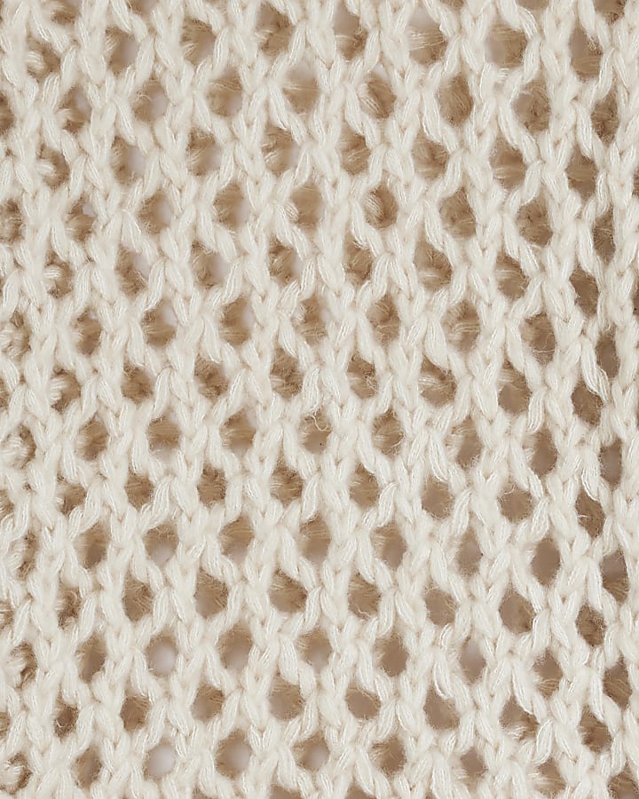 Cream Cable Knit Hole Jumper