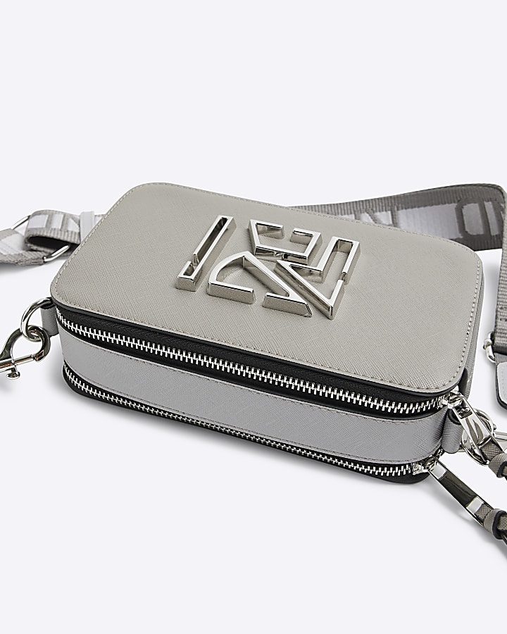 Grey Camera Cross Body Bag