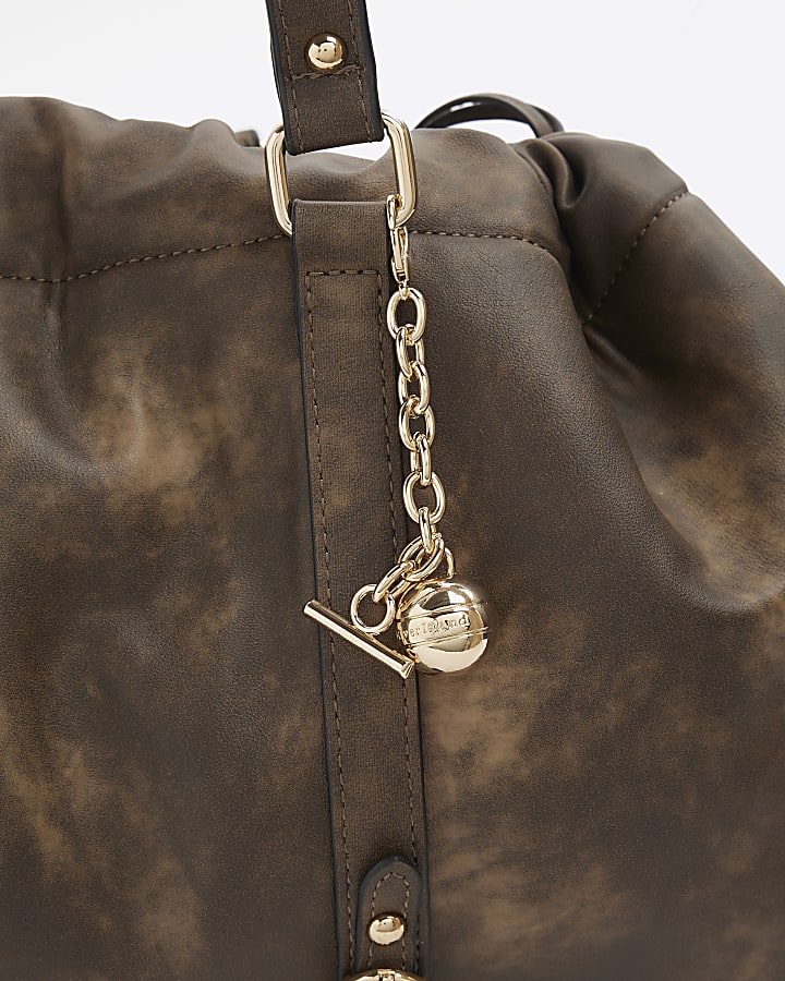 Brown Scrunch Duffle Bag