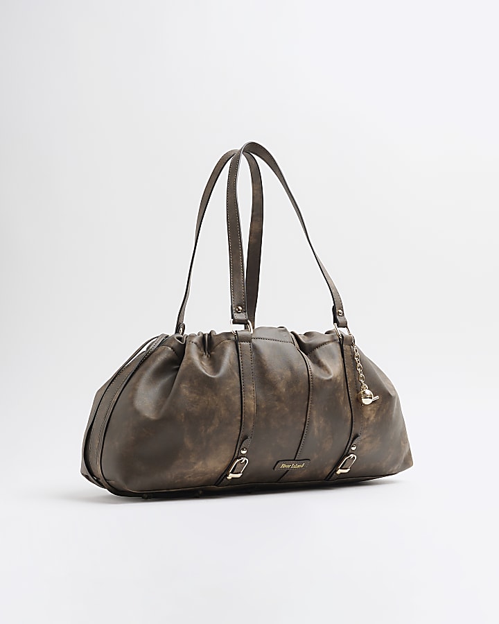 Brown Scrunch Duffle Bag