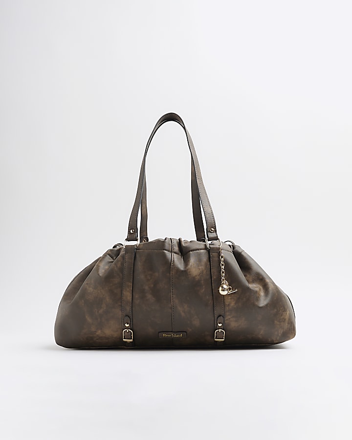 Brown Scrunch Duffle Bag