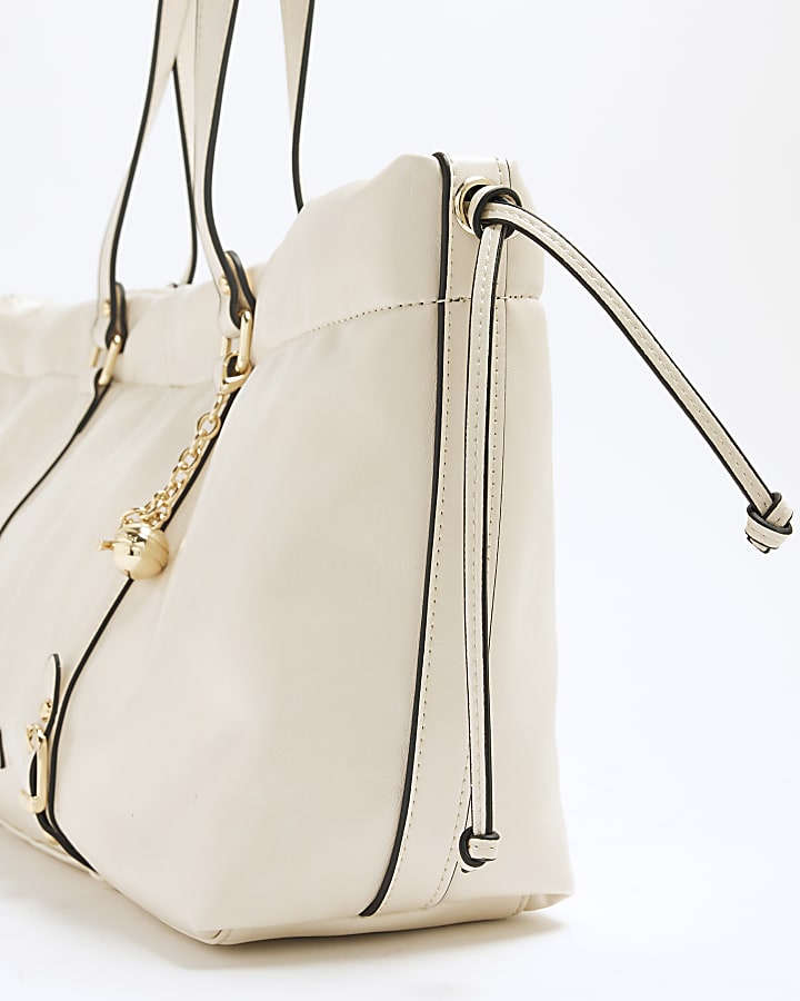 Cream Scrunch Duffle Bag