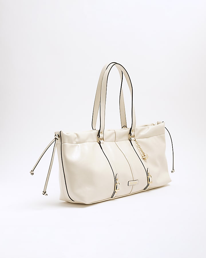 Cream Scrunch Duffle Bag