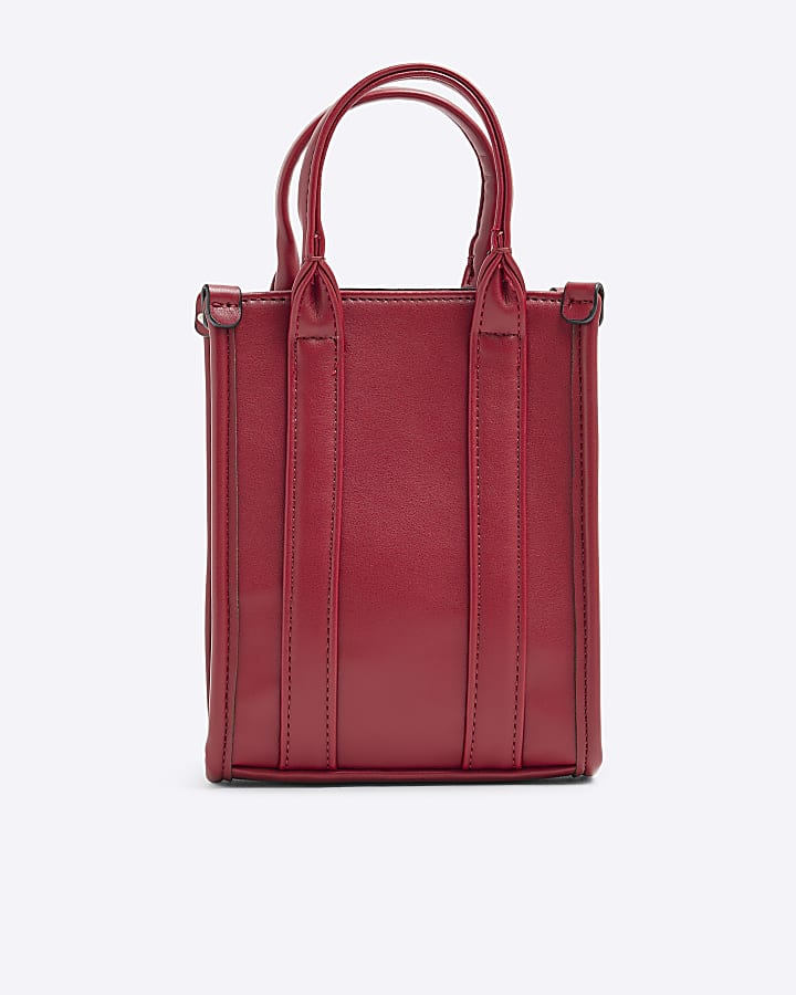 Red Mini Embossed Cross Body Bag