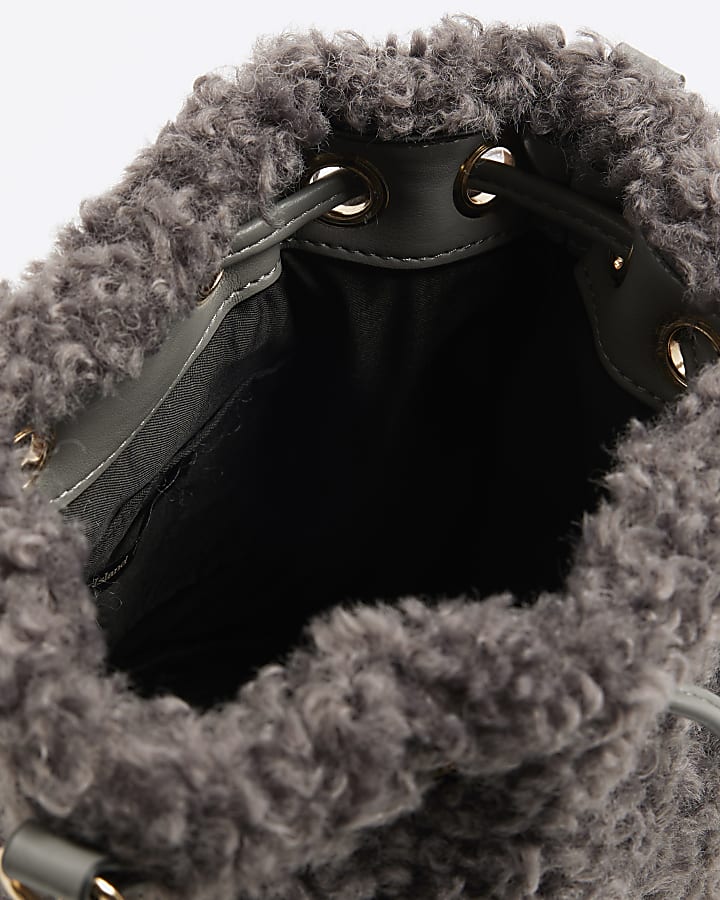 Grey Borg Quilted Bucket Bag