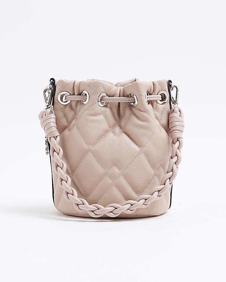 Pink Quilted Bucket Bag