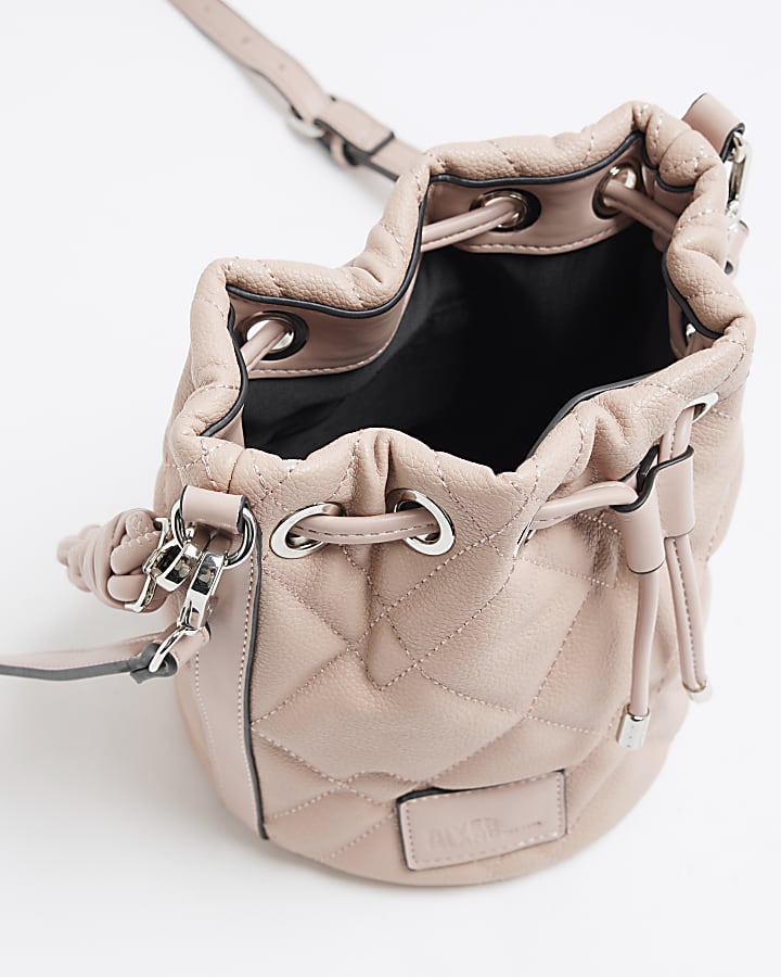 Pink Quilted Bucket Bag