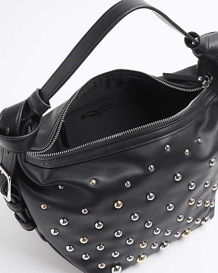 Black Stud Shoulder Bag