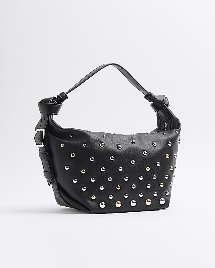 Black Stud Shoulder Bag