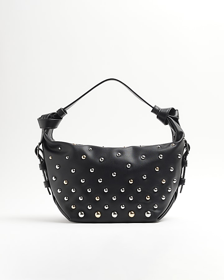 Black Stud Shoulder Bag