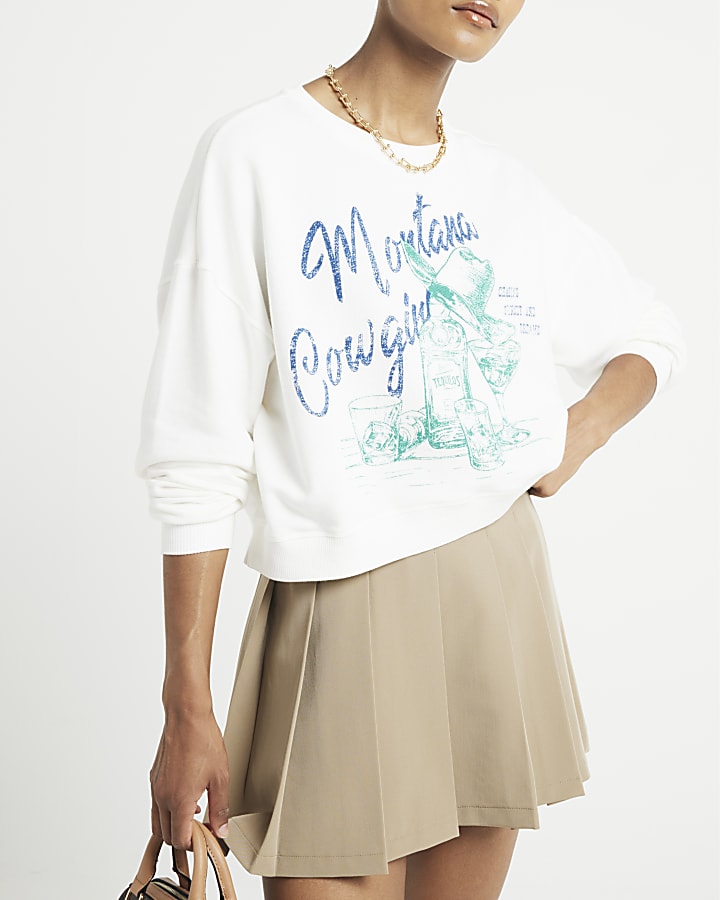 White Montana Cowgirl Sweatshirt