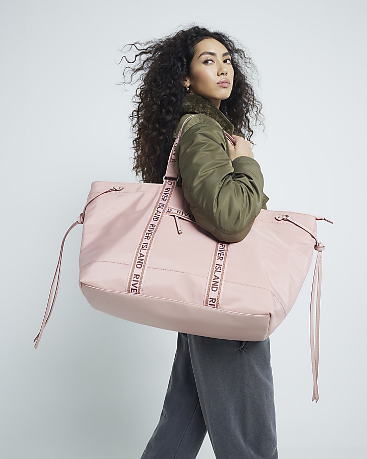 Pink Zip Luggage Bag