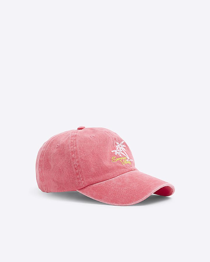 Pink Summer Vibes Embroidered Cap