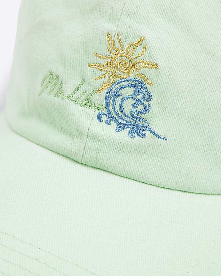 Green Malibu Embroidered Cap