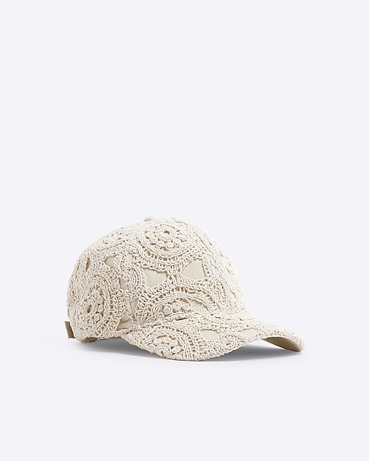 Cream Crochet Cap