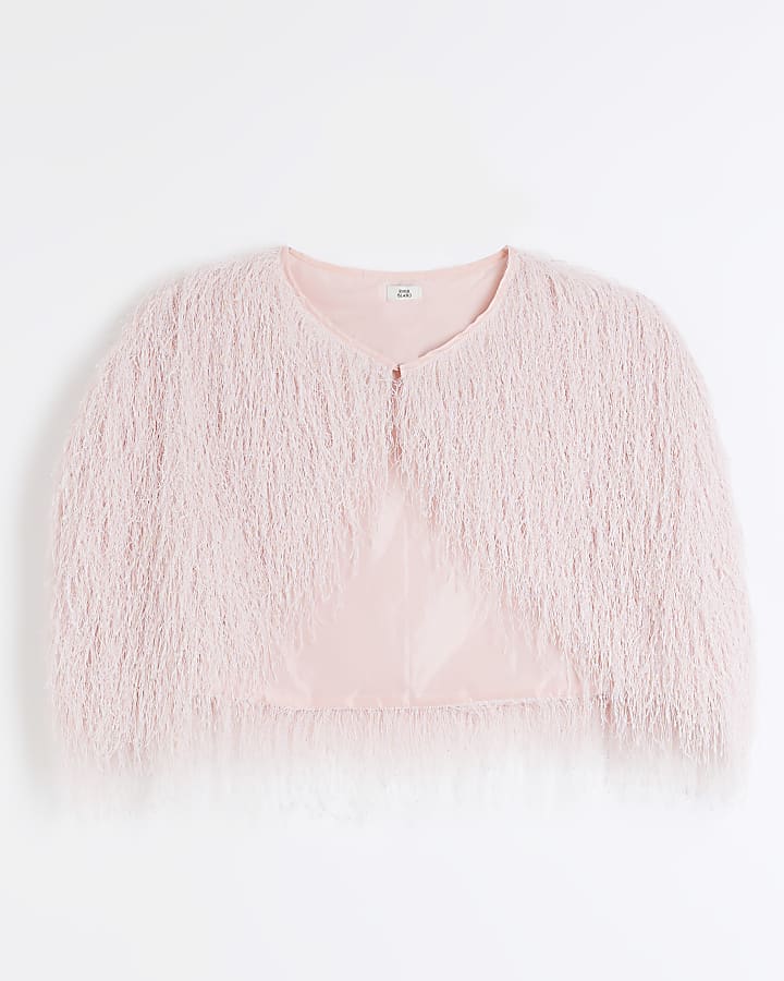 Pink tassel cape