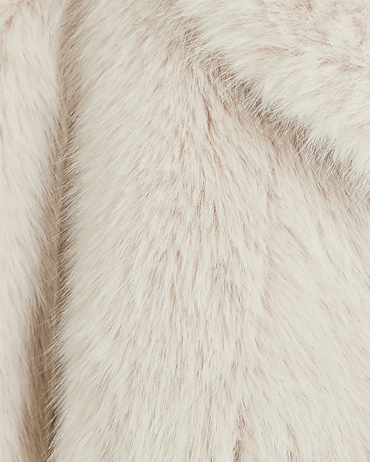 Beige Faux Fur Cape