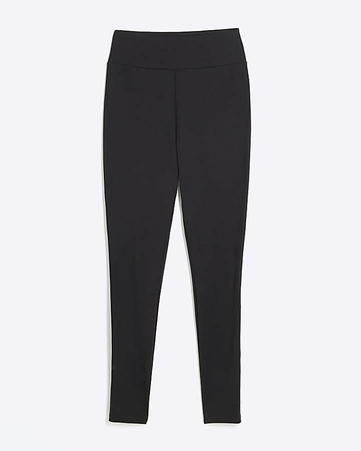 Black High Waisted Jersey Leggings