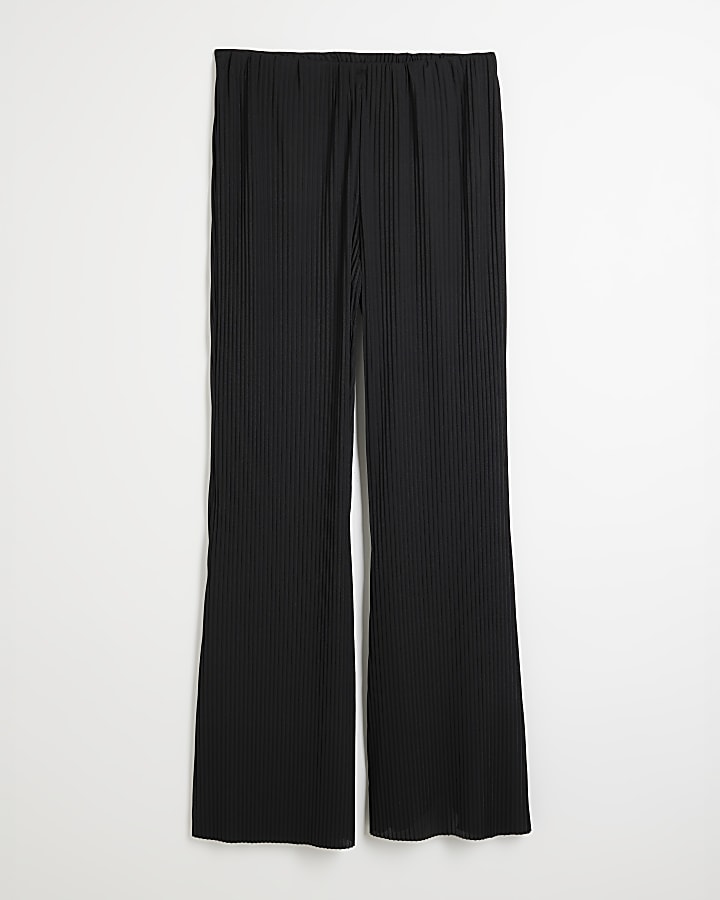 Black Plisse Trousers