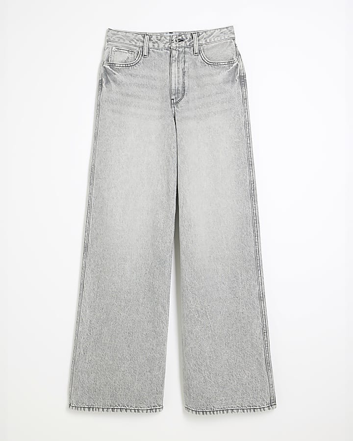 Grey Super Wide Jeans