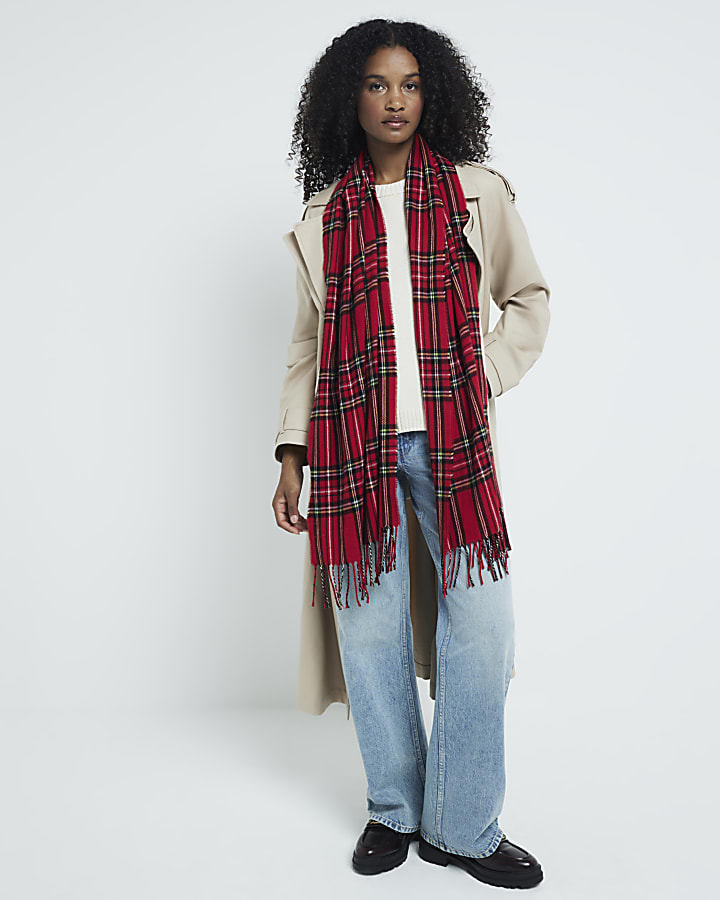 Red Check Scarf