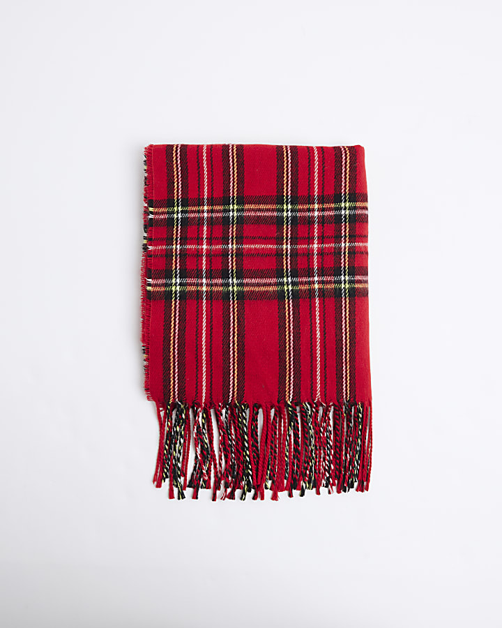 Red Check Scarf