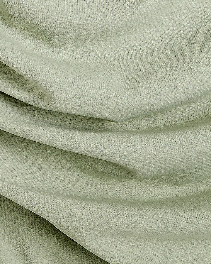 Plus Green off shoulder Drape Top