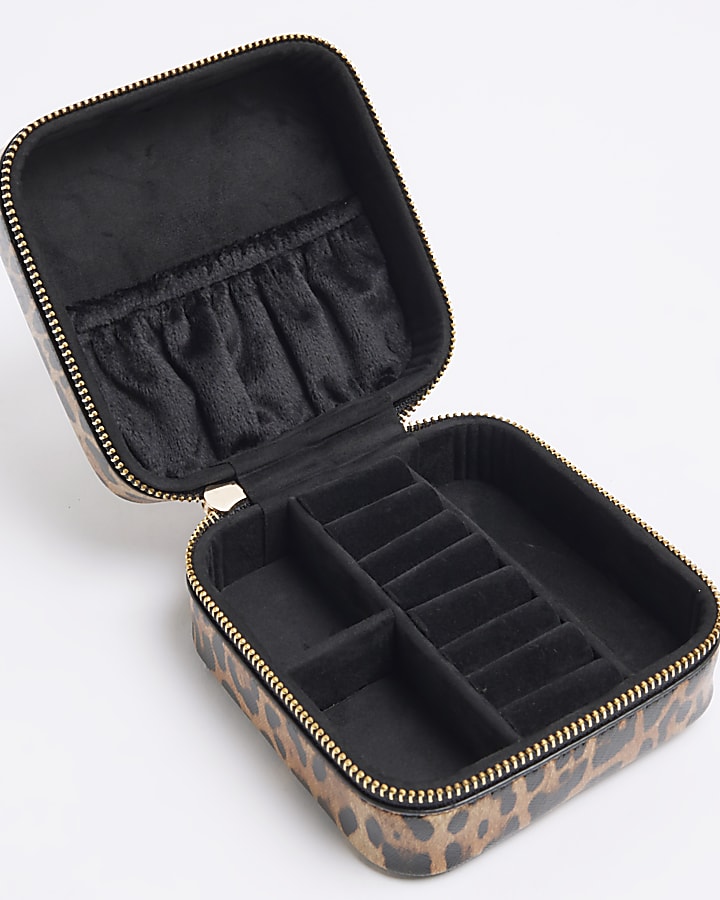 Brown Leopard Print Jewellery Box