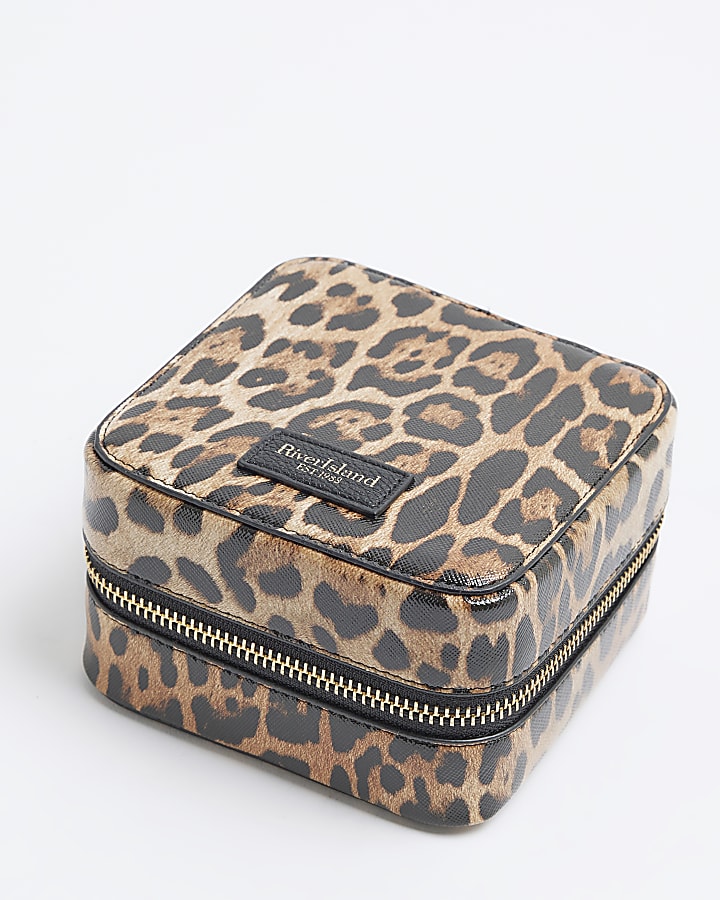 Brown Leopard Print Jewellery Box