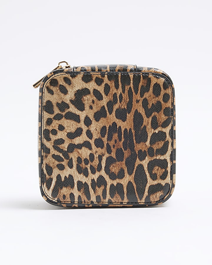 Brown Leopard Print Jewellery Box