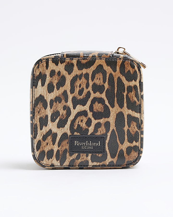 Brown Leopard Print Jewellery Box