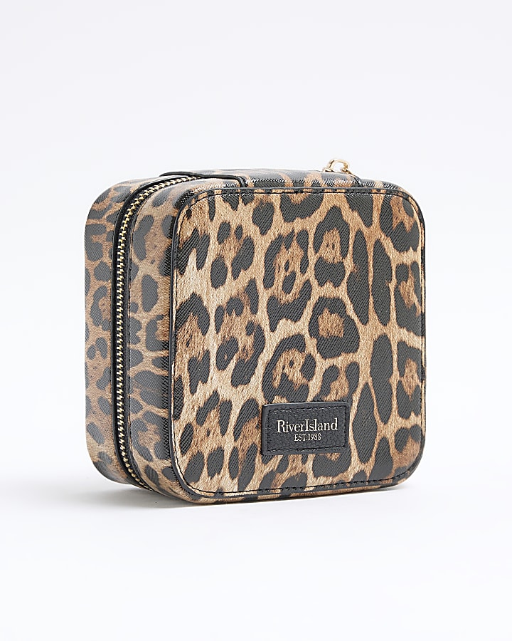 Brown Leopard Print Jewellery Box