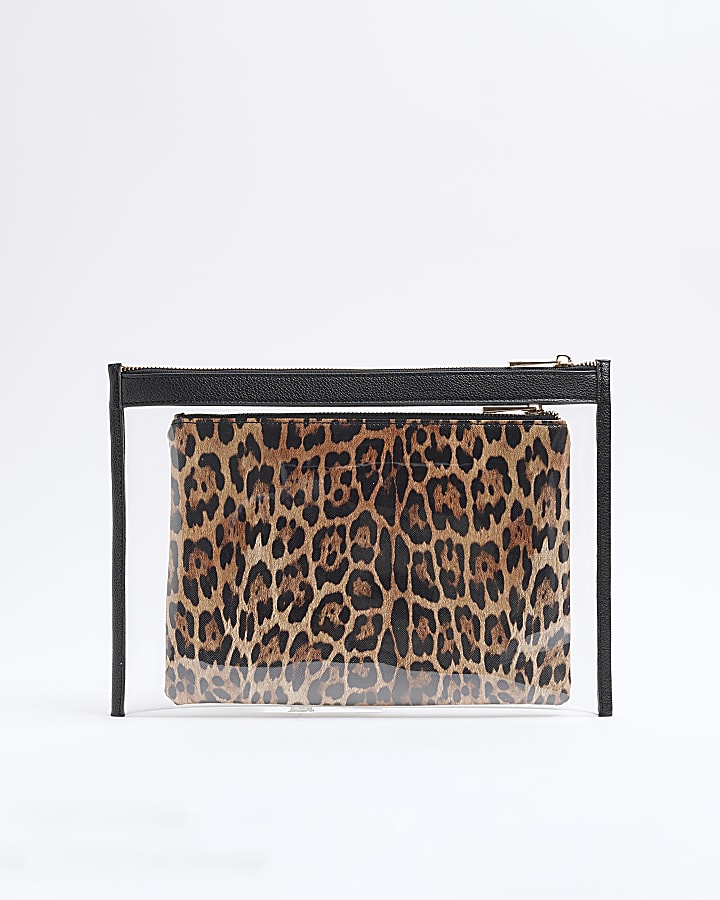 Brown Leopard Travel Wallet Bundle