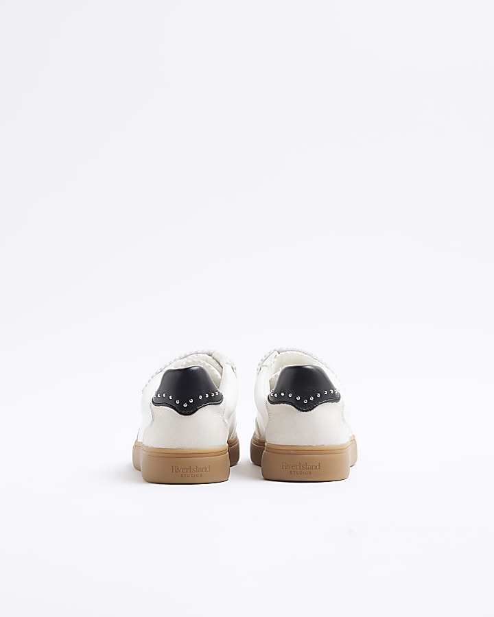 White Velcro Double Strap Trainers