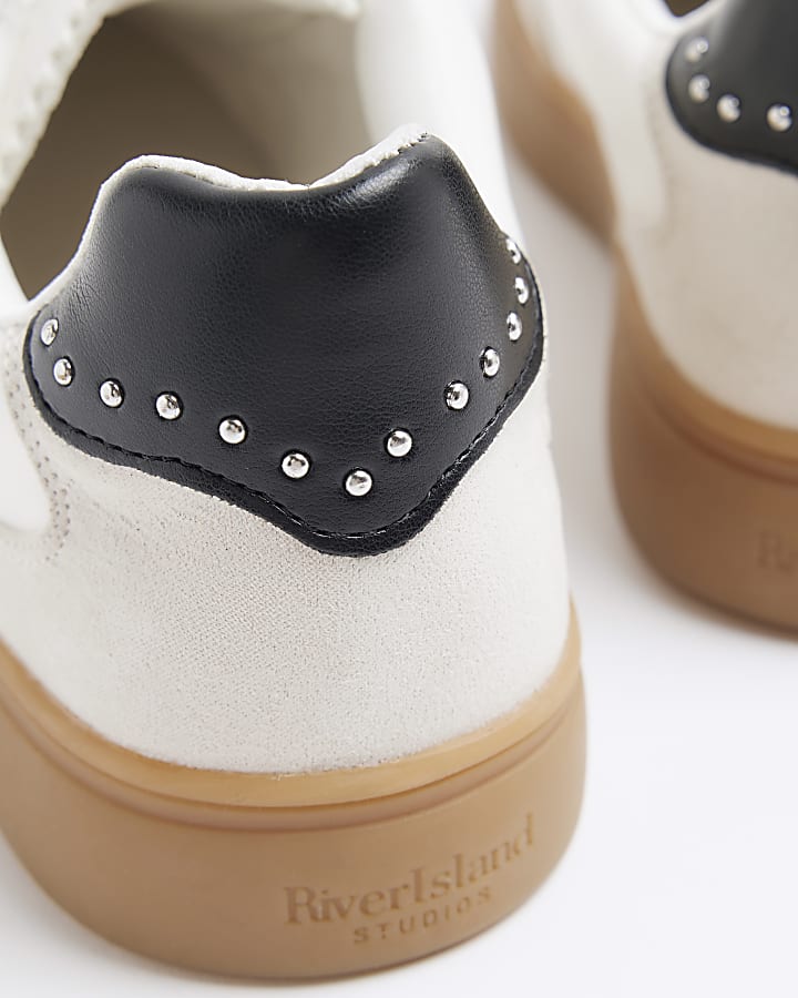 White Velcro Double Strap Trainers