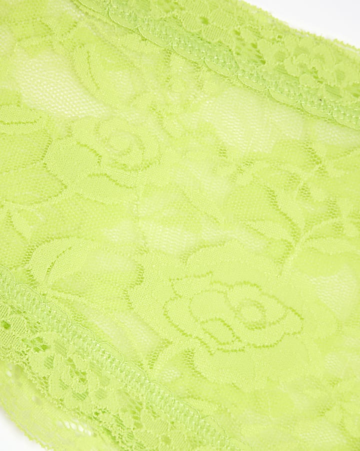 Lime Lace Knicker Shorts