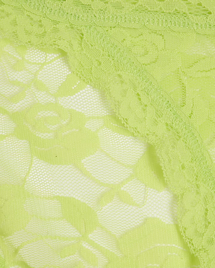 Lime Lace Brazilian Knickers