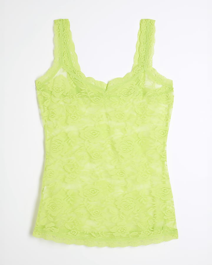 Lime Lace Cami Top