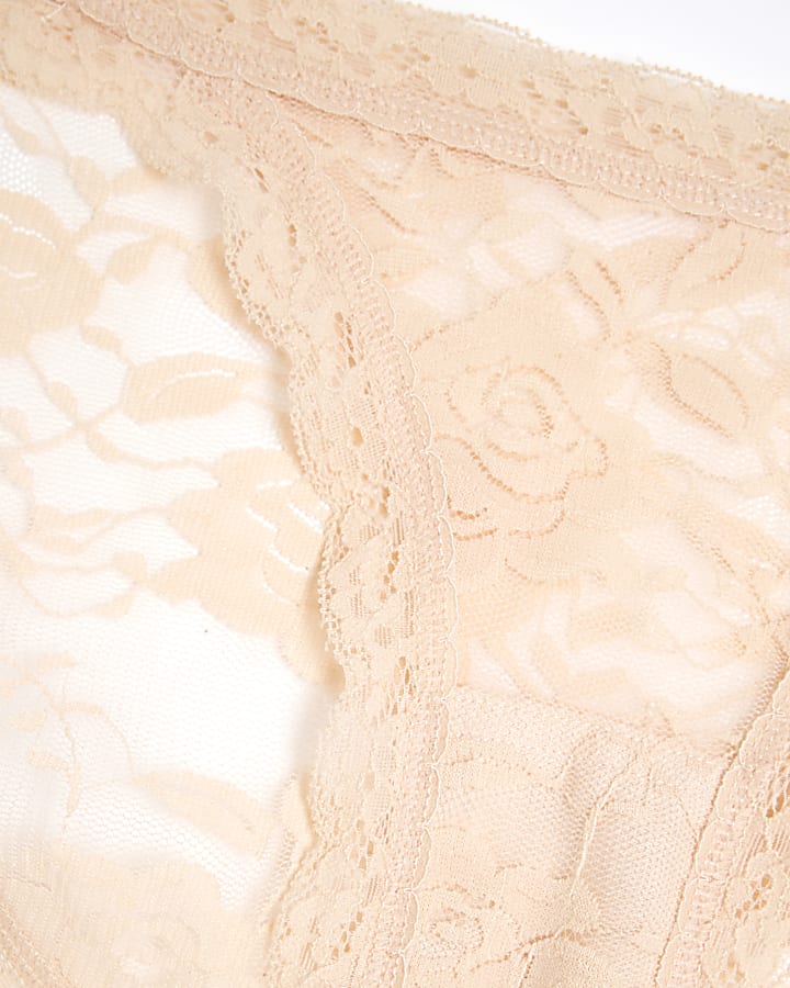 Cream Lace Brazilian Knickers