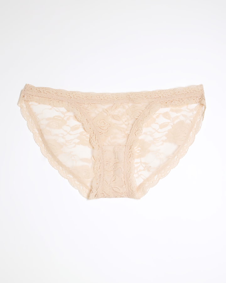 Cream Lace Brazilian Knickers