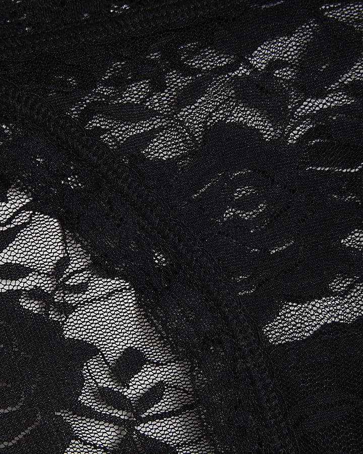 Black Lace Brazilian Knickers