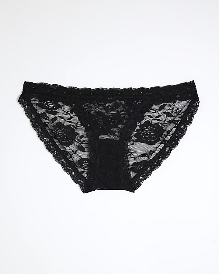 Black Lace Brazilian Knickers