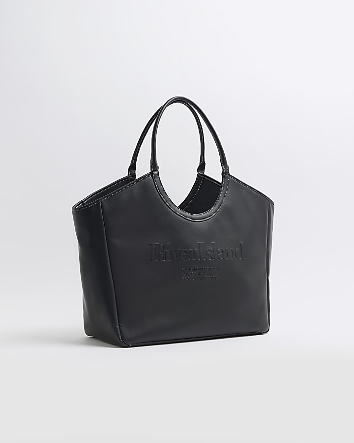 Black 'River Island' Embossed Shopper bag