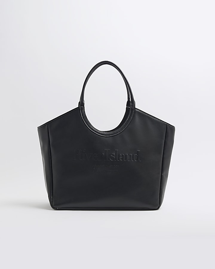 Black 'River Island' Embossed Shopper bag