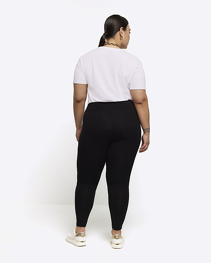 Plus 3 Pack Black High Waisted Leggings