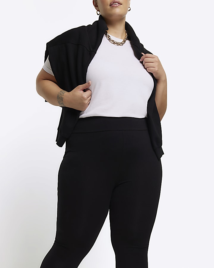 Plus 3 Pack Black High Waisted Leggings